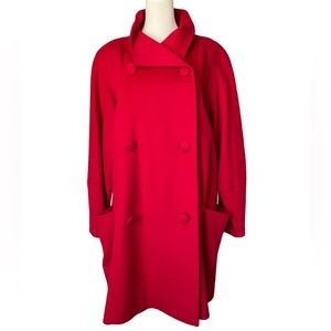 Vintage Fairbrooke Heavy Wool Coat Red Size 6